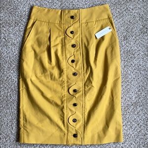 Anthropologie Mustard Skirt size 8